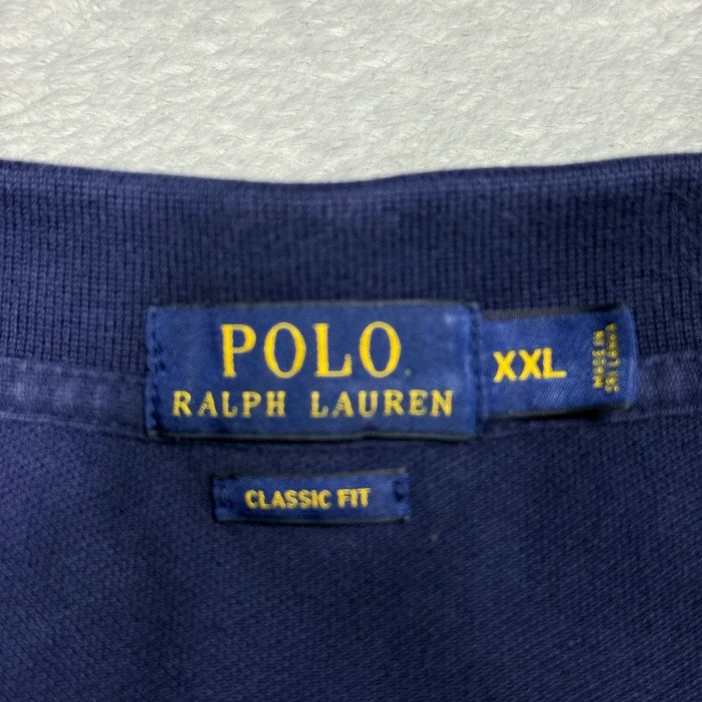 Polo Ralph Lauren Big Pony Polo Shirt Mens XXL Navy Blue Crest Classic Fit 13703